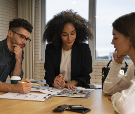 professional having a meeting